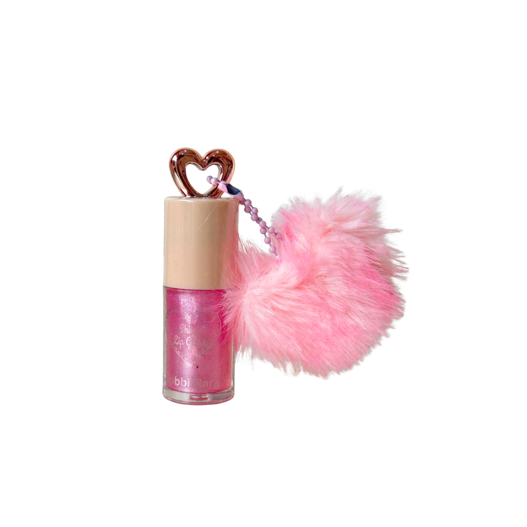 Lip Gloss Shiny Chaveiro Com Pom Pom